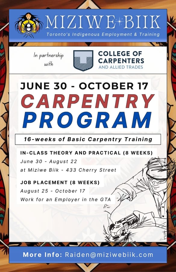 Carpentry Program 🪚 June 30 - August 22