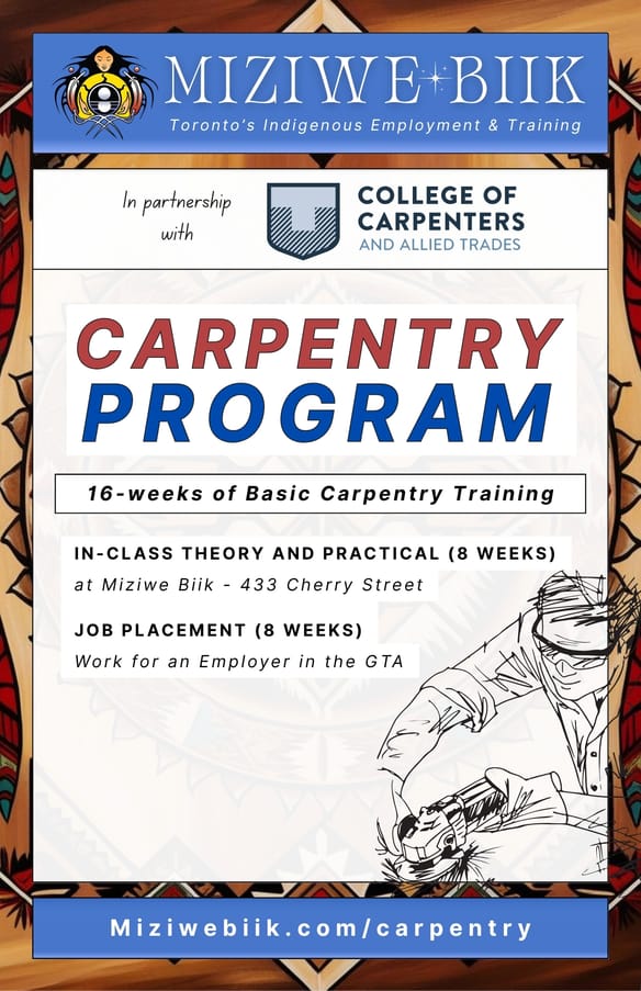 Carpentry Program 🪚 August 25 to October 17