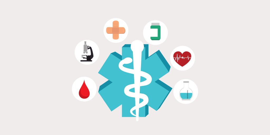 Image of health and science symbols